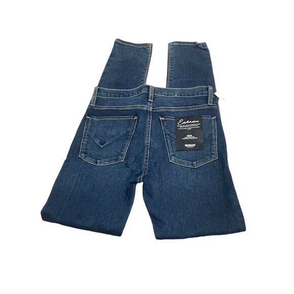 Hudson Womens Enhance Nico Mid Rise Super Skinny Leg Blue Denim Jeans Size 26 - Picture 5 of 9